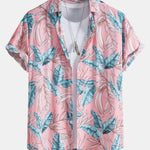 Viscose Tropical Print Button Up Shirt