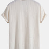 Short Sleeve Waffle Cuban Shirt