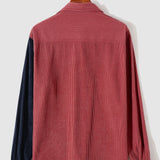 Long Sleeve Two Tone Corduroy Overshirt