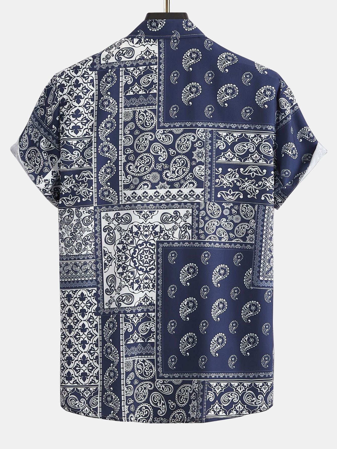 Paisley Frame Print Button Up Shirt
