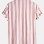 Striped Cuban Collar Shirt & Swim Shorts Set