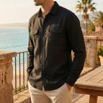 Ashford Linen Blend Button-Up Shirt