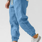 COTTON LINEN JOGGERS FOR MEN
