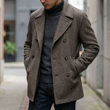 STRUCTURED WOOL COAT FOR MEN