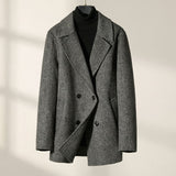 STRUCTURED WOOL COAT FOR MEN