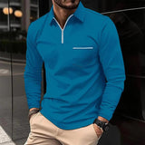 LONG SLEEVE COLLAR POLO SHIRT FOR MEN