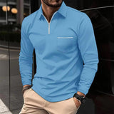 LONG SLEEVE COLLAR POLO SHIRT FOR MEN
