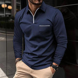 LONG SLEEVE COLLAR POLO SHIRT FOR MEN