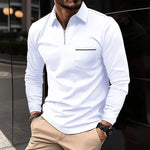 LONG SLEEVE COLLAR POLO SHIRT FOR MEN