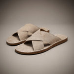 Grayson Suede Cross-Strap Slides