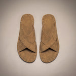 Grayson Suede Cross-Strap Slides
