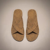 Grayson Suede Cross-Strap Slides