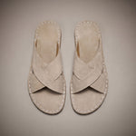 Grayson Suede Cross-Strap Slides