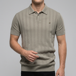 Textured Polo Shirt with Button Placket