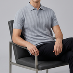 Textured Polo Shirt with Button Placket