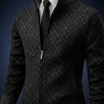 WAFFLE ZIP CARDIGAN FOR MEN