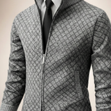 WAFFLE ZIP CARDIGAN FOR MEN