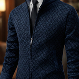 WAFFLE ZIP CARDIGAN FOR MEN