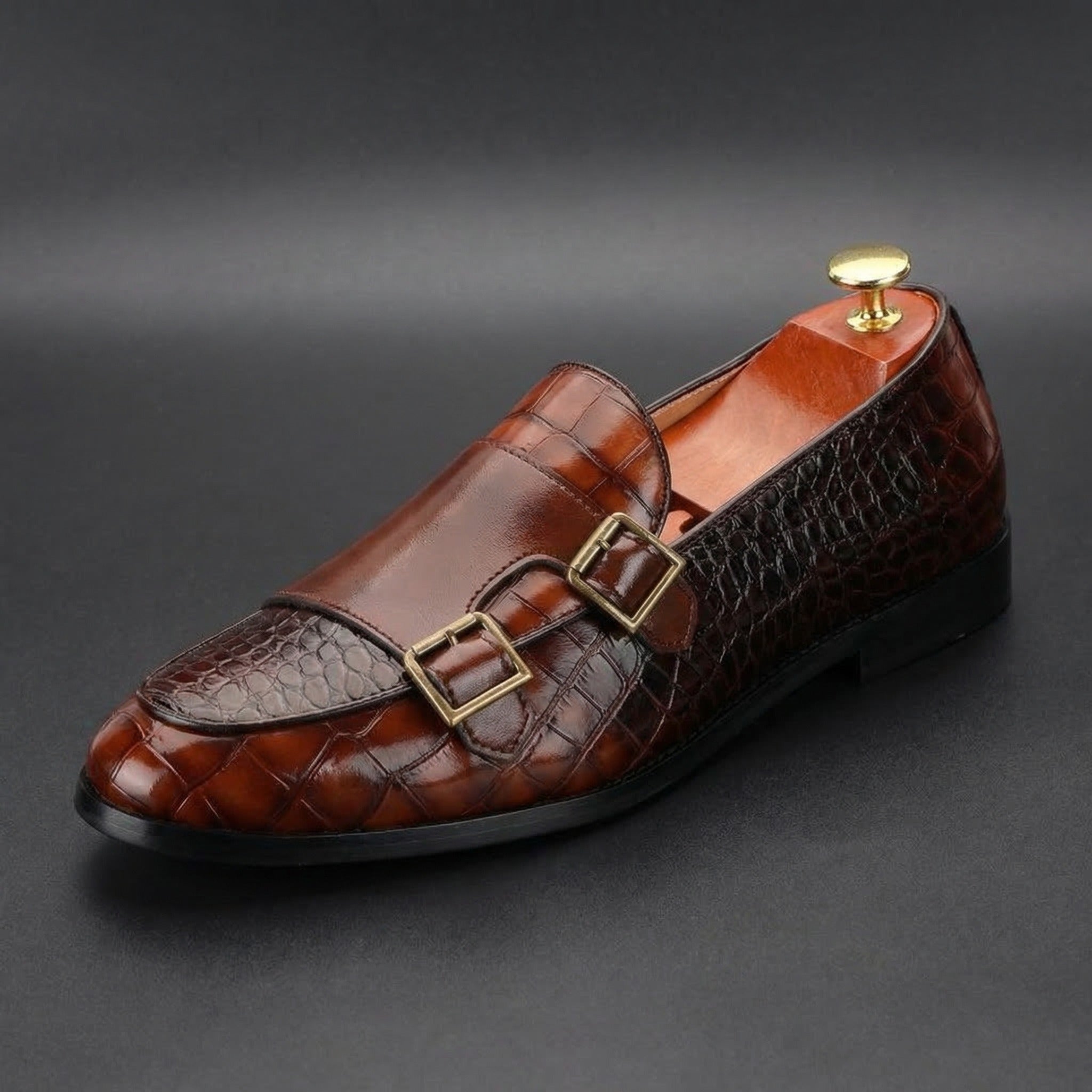 Whitman Double Monk Strap Loafers